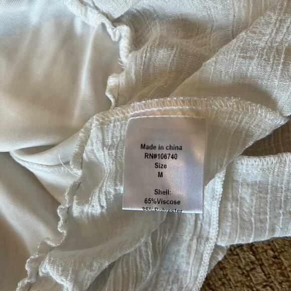 Northstyle Tank Top Size Medium White Gauze Layers Lacework Boho Peasant Prairie - Picture 7 of 10